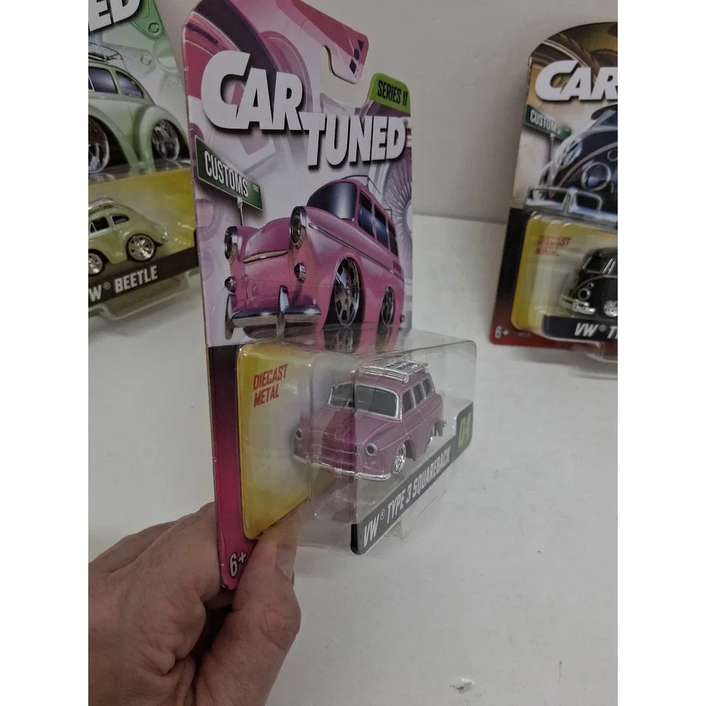 Car Tuned Customs Series II VW Diecast Set Beetle Type 2 T1 Type 181 Squareback